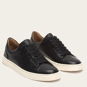 Frye Ivy Low Lace Black Leather sneakers size 6.5 M
